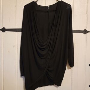Cotton On Blouse Long Sleeve Black Size Large